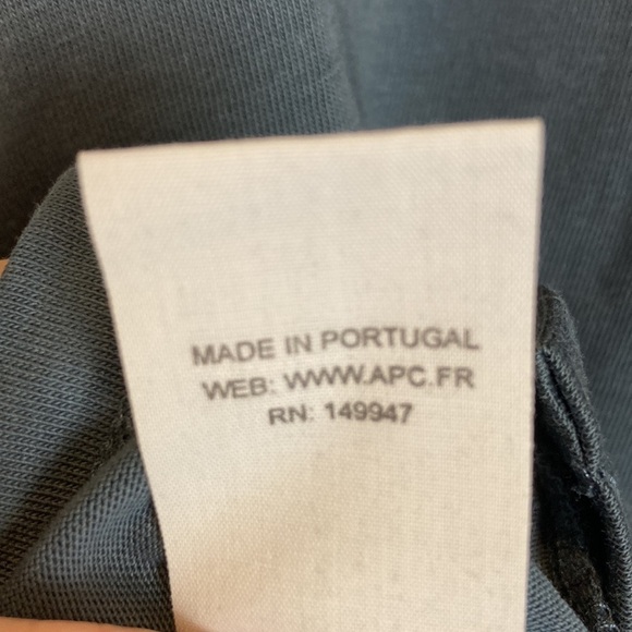 A.P.C. NWT Blue Crew Neck Pocket Tee Large Classic Minimalist Elevated Basic - Picture 12 of 14